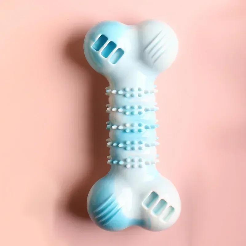 

Dog Toy Colorful Massage Roller Set Colorful Fluid Pattern Dog Chew Toy, Bone - Shaped Molar Prick Toy, Pet Teeth Cleaning небесно-голубой