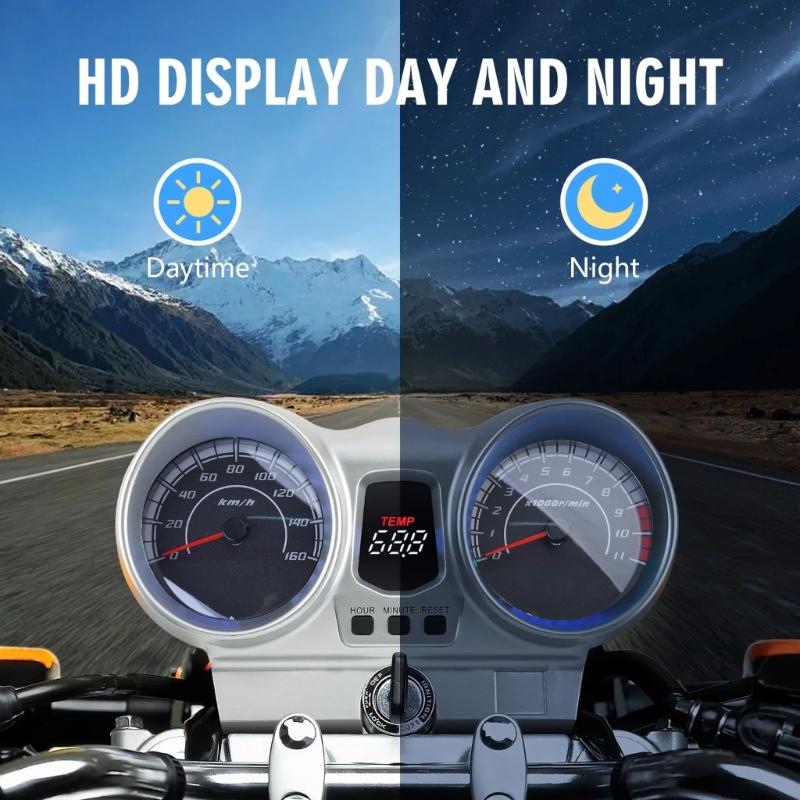 Digital Display Speedometer Odometer Dashboard Suitable for CBX250 CBF250 Waterproof Motorbike Instrument LED Tachometer