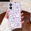 Bumper Soft Silicone TPU Clear Casing For Vivo Y55 2022 4G/T1 4G/iQOO Z6 44W Beautiful Palace Painted Shockproof Cover
