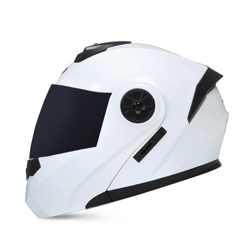Full Face Motorcycle Helmet With Dual Visors Flip-Up Design Men Women All Season Riding