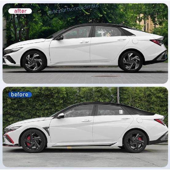 For Hyundai Elantra 2024-2025 Black Sticker Wheel Hub Center Ring Trim Sticker
