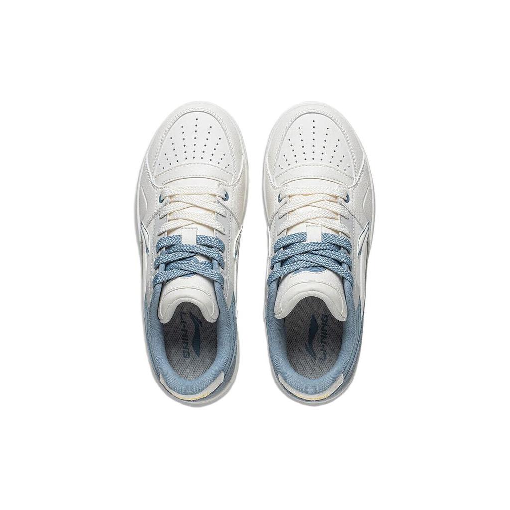 New LiNing Tianji 2.0 Cushioning Low Top Skateboard Shoes Women's White Blue AGCT292-5