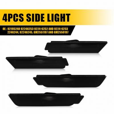 Getönte Front+Heck Seitenmarkierungsleuchten Gehäuseabdeckung für Chevrolet Camaro 10-15 EXV