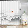 Chinese ink landscape style shower curtain scenic pattern Waterproof Fabric bath curtain washable Bathroom curtains Multi Size