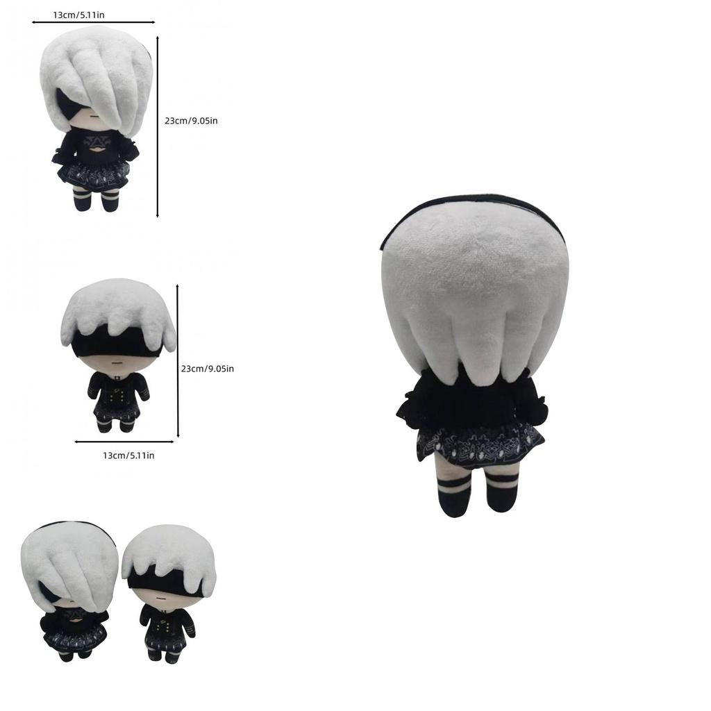 Nier Automata 2b Plush Toy Doll 23cm Height Pp Cotton Filling Cartoon Figure