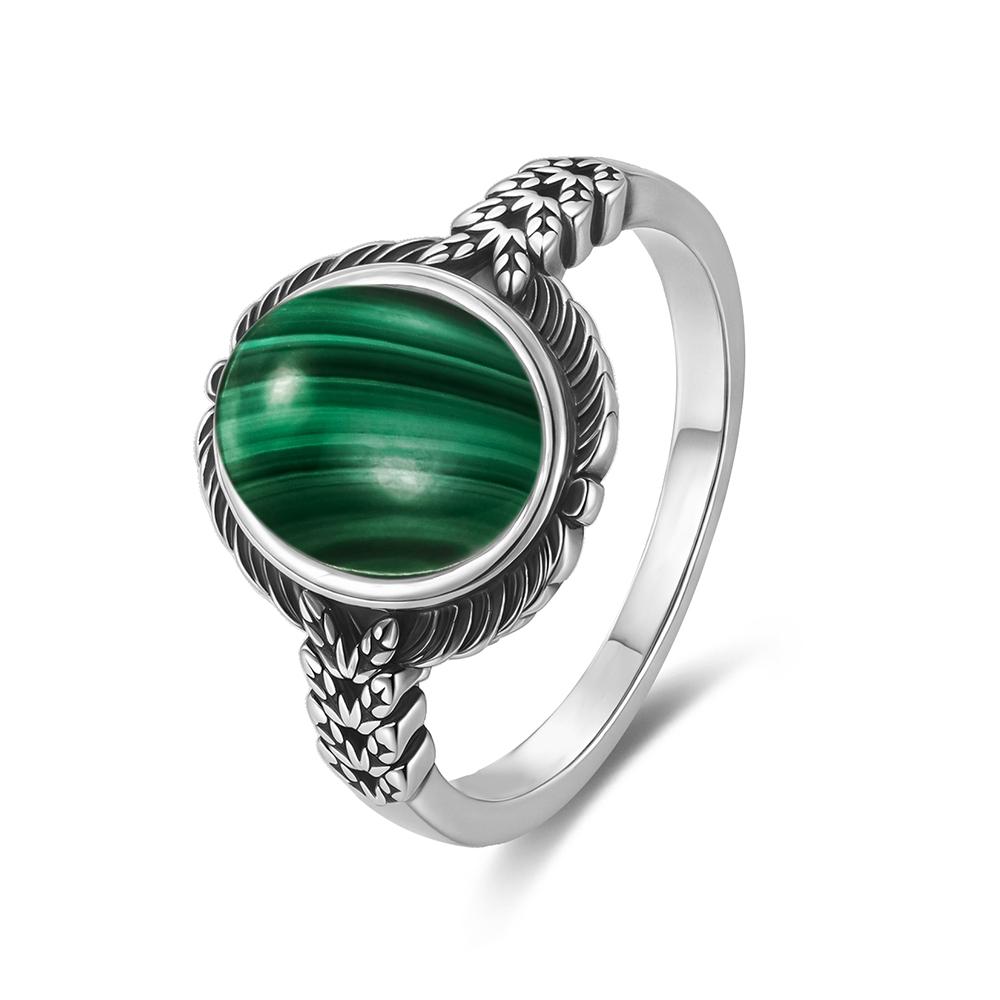 Vintage S Sterling Silver Natural Moonstone Ring Oval 8*10MM Simple Black Twists Ring Party Gifts Fine Jewelry For Women Men