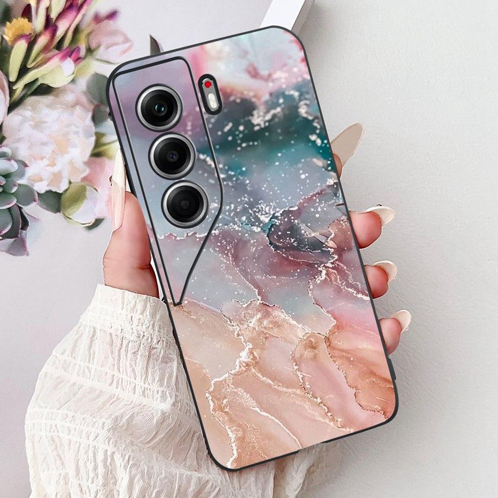 For Tecno Camon 40 Case CM5 Silicone Cute Cat Fashion Flowers Funny Painted Back Cover For Techno Camon 40 Phone Case Bumper