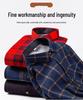 Men's Winter Fleece-Lined Plaid Shirt - Warm, Long-Sleeved Business Casual for Middle-Aged & Elderly, Plus Size Available