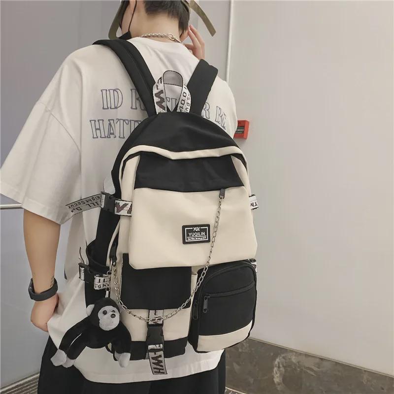 Korean Large Capacity Backpack for Students: Trendy Schoolbag for Boys, Girls, and Women
