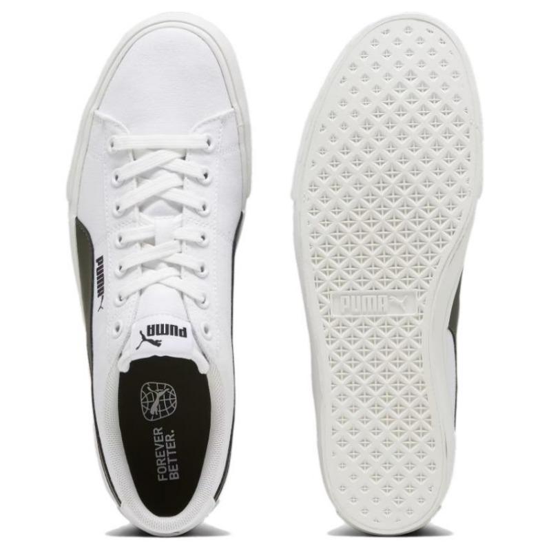 PUMA Bari Casual Unisex Textile Synthetic Leather Comfort Versatile Thin Sole Low Top Skate Shoes White Grey 389383-06
