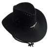 Neuer Wildleder Western Cowboyhut Tibetischer Stil Filz Rollkrempe Cowgirl Kappe Gebogene Krempe Weicher Zylinder Outdoor Reiten