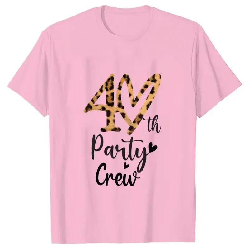 Women TShirt Th Birthday Crew Tshirt Friends Birthday Party Top Hello Leopard Graphic Print Shirt Aesthetic Streetwear Tee