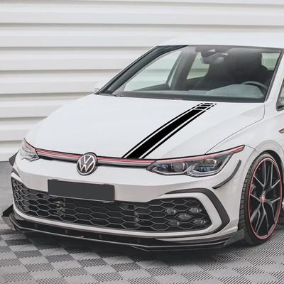 Autocollant Style Course pour Capot de Voiture Pour Volkswagen VW Golf 8 7 5 6 R GTI MK8 MK7 MK5 MK6 MK4 Film Vinyle Décoration Autocollants Accessoires Auto