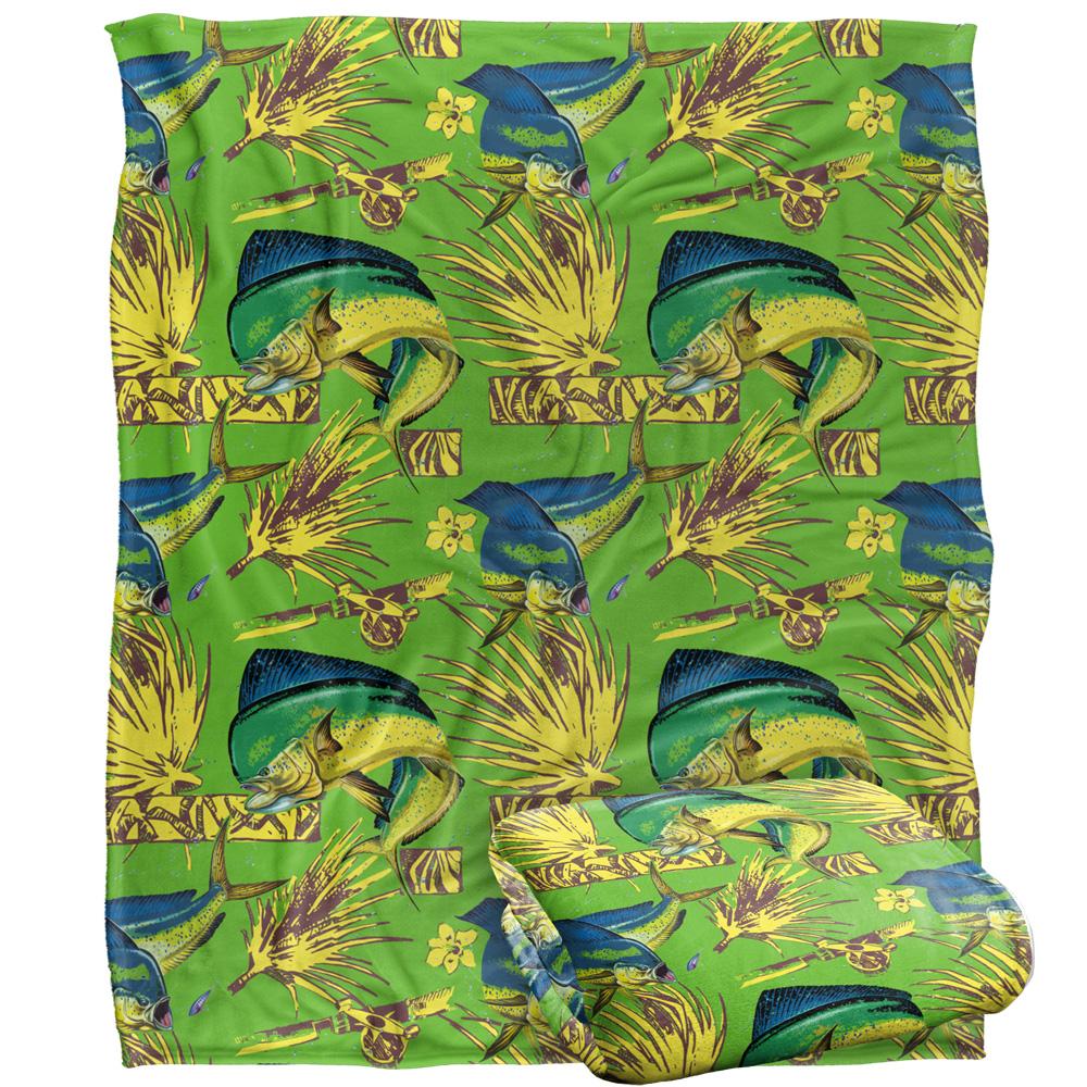 JQ Licensing Dorado Fishing Tiki 2 Silky Soft Touch Blanket