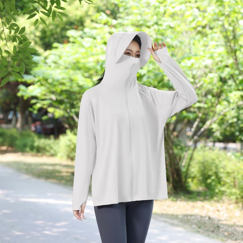 

Breathable Mid-Length Outdoor Cycling Sun Protection Jacket with Large Brim 5XL (suggest for 155-170 jin) білий