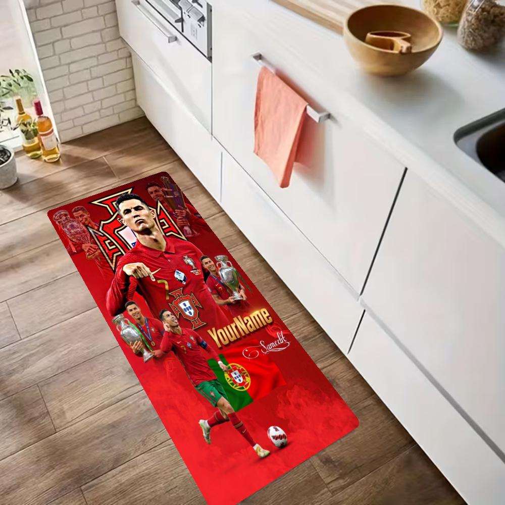 Cristiano Ronaldo Customize Your Name Kitchen Rug Runner Rug Laundry Mat Hallway Entryway The Best Gift Choice