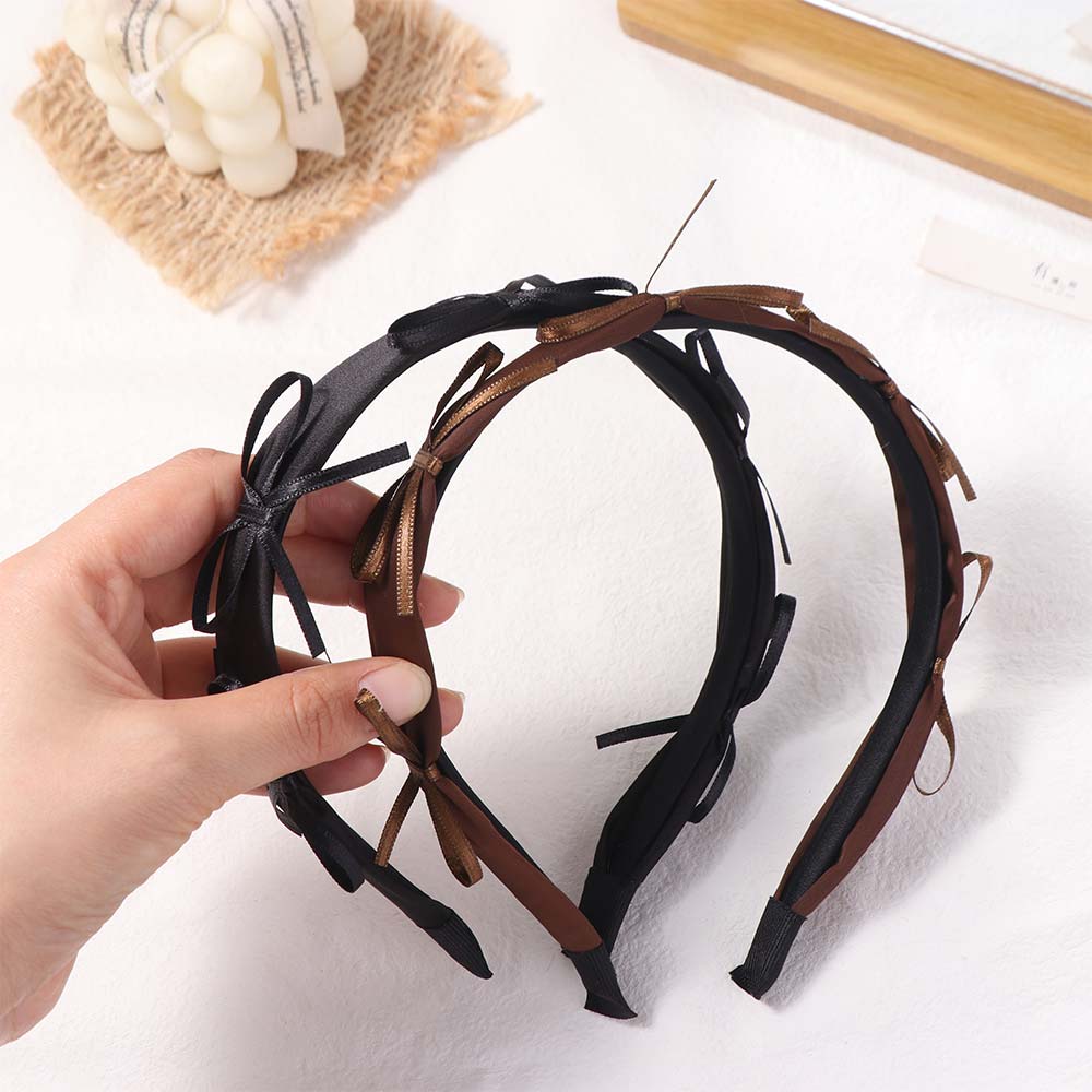 Sweet Satin Bow Headband Elegant Women's Hairhoop Ins French Style Hairband  Ladies