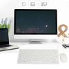 2.4G Wireless Keyboard Mouse Set with Keypad Protector USB Receiver for Notebook Gaming Plug and Play(White K‑03)