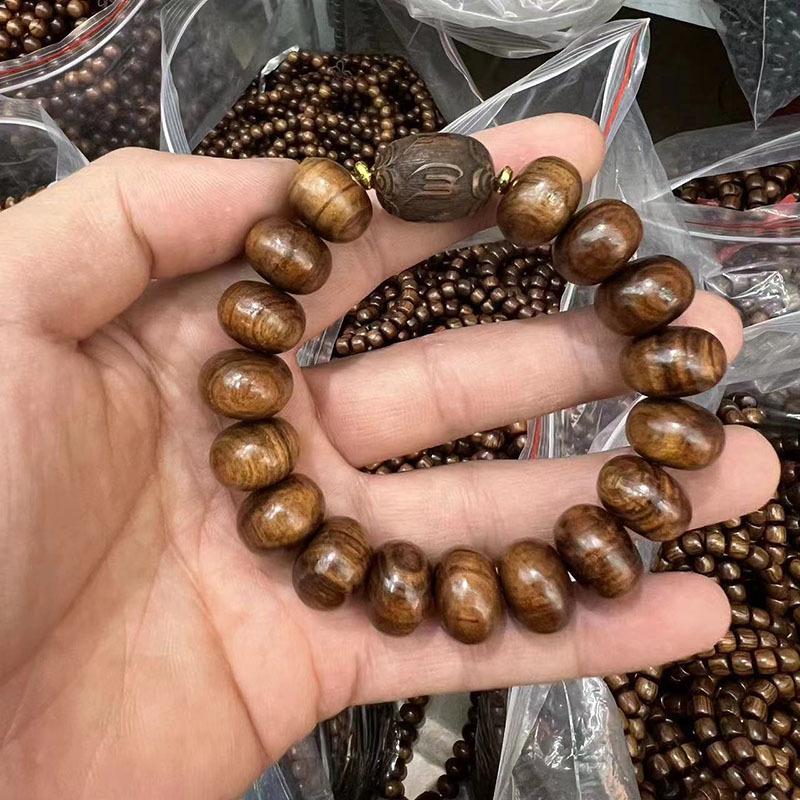 Huanghuali Sandalwood Buddhist Beads Wooden Cultural Crafts Unisex Hand String