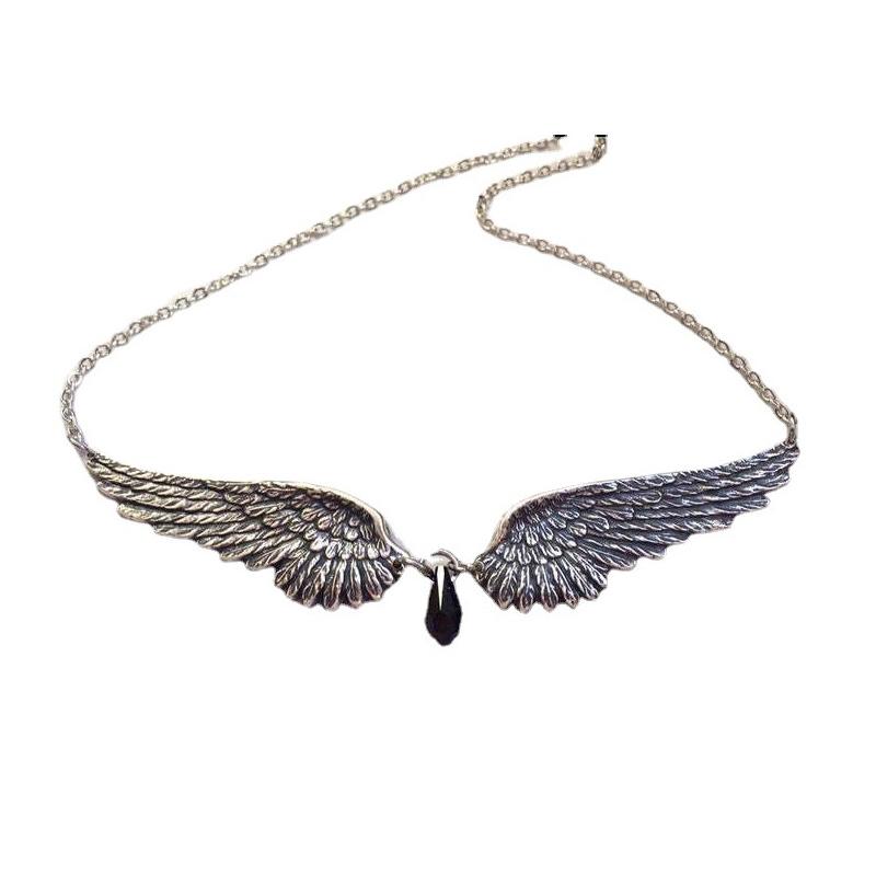 Vintage Angel Wing Pendant Necklace for Women - Large Feather Aesthetic Necklace - Hot Selling Accessories