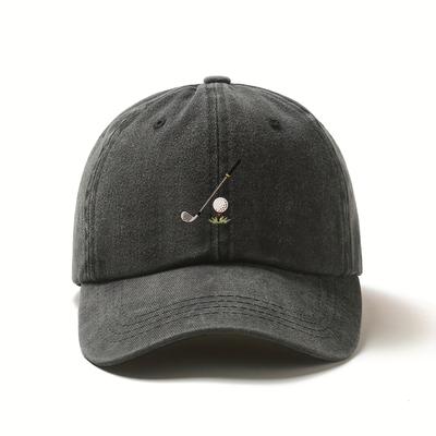 Casquette de Baseball Brodé pour Homme avec Club de Golf Réglable Légère Tissu Extensible Élevé Chapeau Décontracté Durable pour le Golf Tenue Décontractée