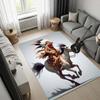Surreal Weird Western Cowboy Fantasy Art Area Rug Non‑Slip Floor Mat Carpet Vintage Painting Print for Living Room Bedroom Decor