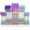 20Pcs Gold Stainless Steel Cutlery Set Royal European Spoon Fork and Steak Knife Retro Hollow Design Dinnerware Luxury Tableware