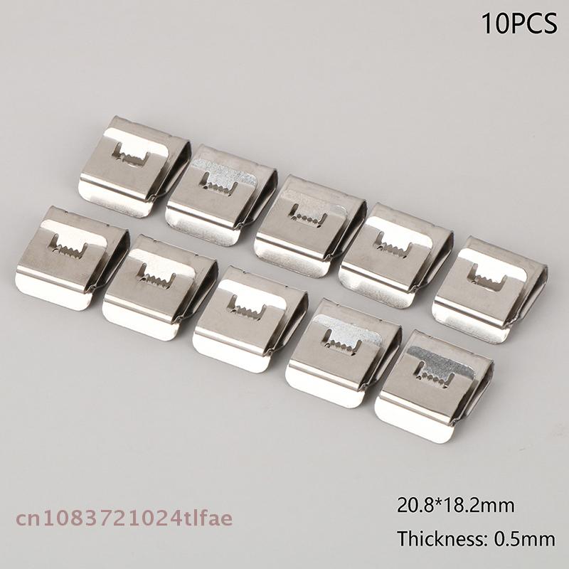 10Pcs Stainless Steel Solar Panel Cable Clips Solar PV Cable Clip Locking Clamp For 4 Square 2-Wire Cable Wiring Accessories