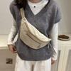 Frische Version Handtaschen Leichte Corduroy Bauchtasche Umhängetasche Modisch Retro Lässig Brust Taille Tasche