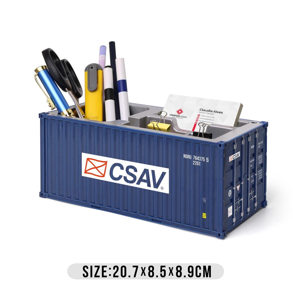 Portalápices Personalizado con Forma de Contenedor de Envío DHL con Logo