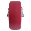 Swivel wheel, caster set, 125mm, 150kg, JPPU 1255 RED, polyurethane