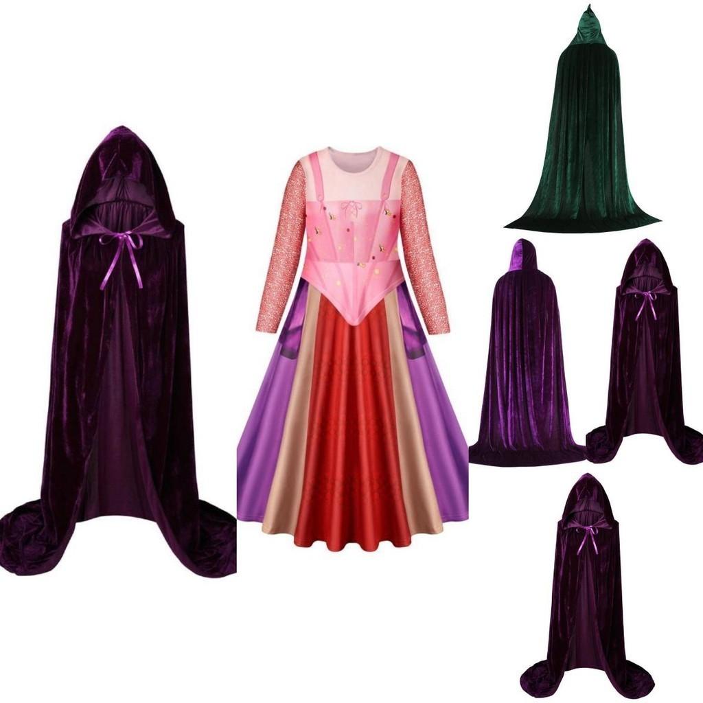 Halloween Fun With Hocus Pocus2 Winifred Sarah Mary Sanderson Cosplay Cape For Kids