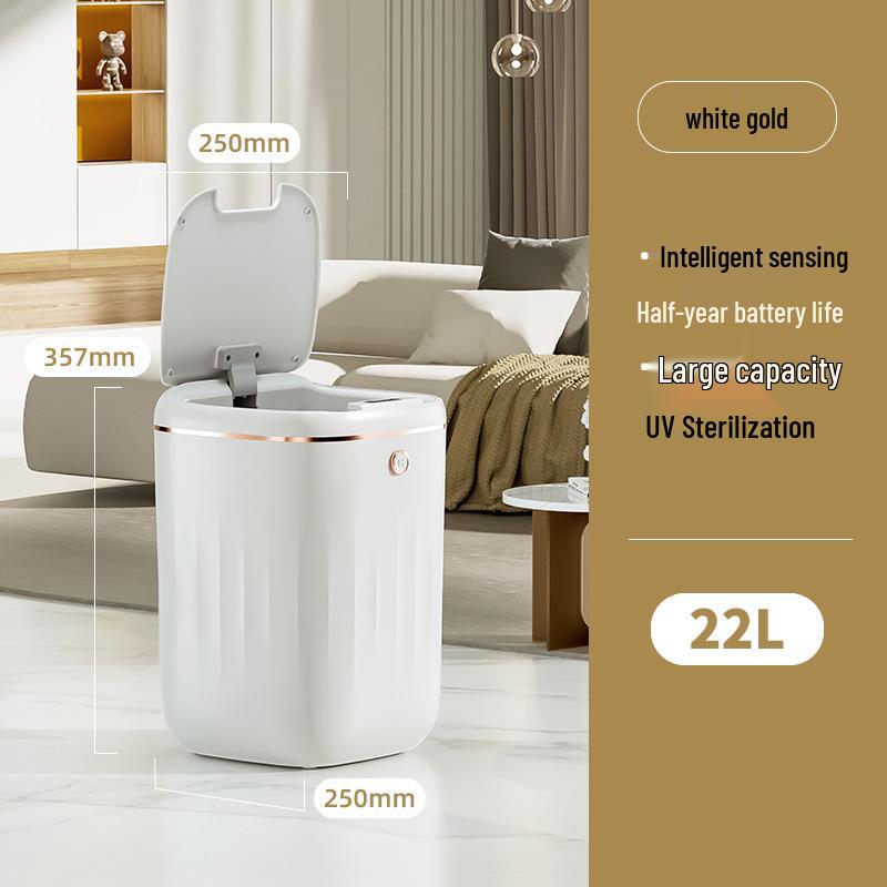 Automatic Smart Induction Trash Can for Home – Large Capacity for Living Room, Kitchen, Bathroom
