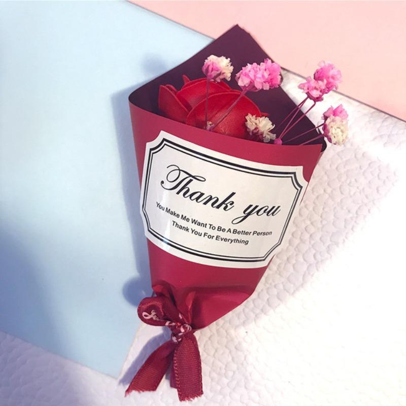 Beautiful Dry Flowers Fridge Magnets Babysbreath Rose Sunflower Flower Bouquet Fridge Stickers Wedding Gifts Home Decoration