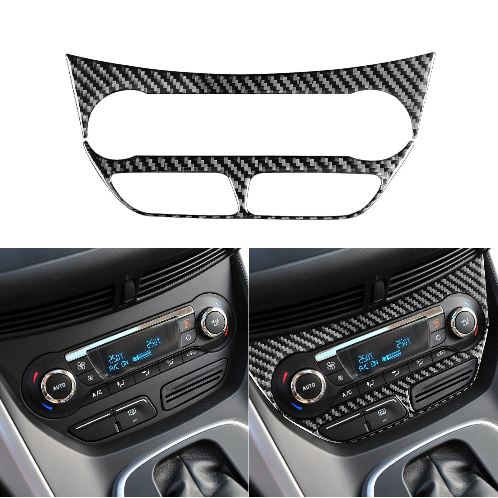 

Углеродное волокно для Ford Escape Kuga 2013 2014 2015 2016 аксессуары салон автомобиля автоматическая наклейка на панель климат-контроля LHD