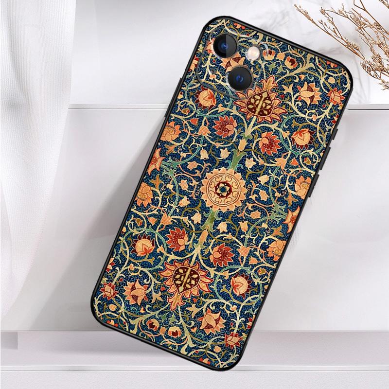 Persian Carpet Floral Pattern Shockproof Case For iPhone 17 16 15 14 11 Pro Max Plus 12 13 Mini 16e 17 Air Phone Cover