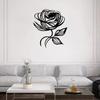 Metal Wall Art Rose Flower Sculpture Elegant Home Decor for Living Room Valentine Anniversary Gift Powder Coated Metal