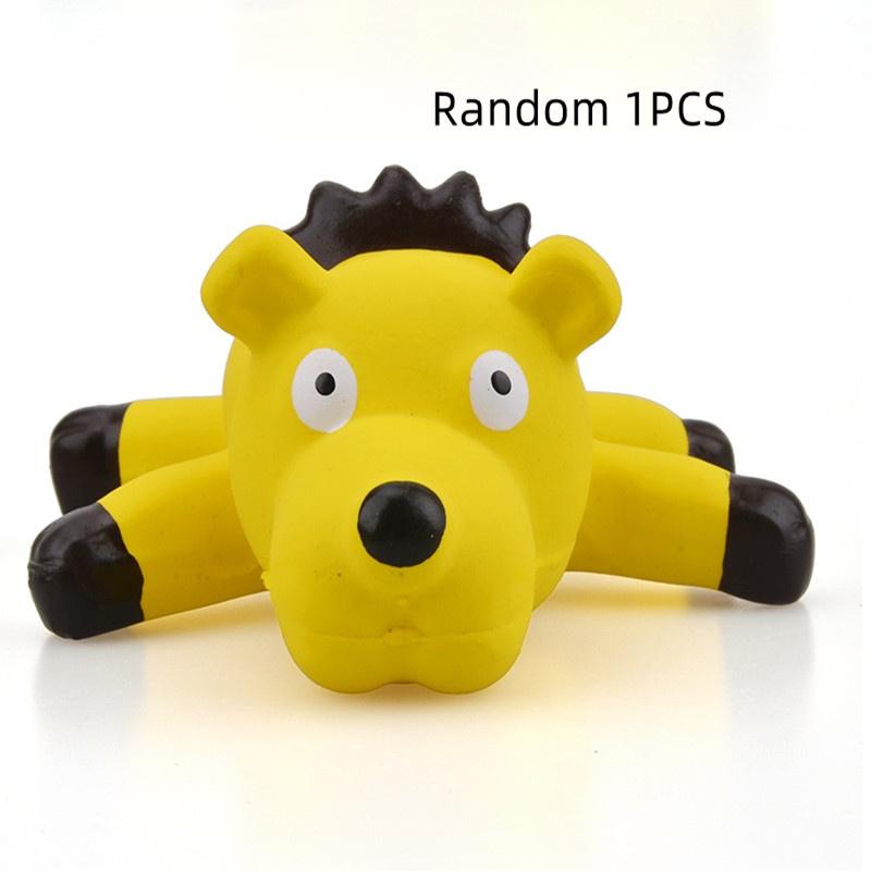 Прочная латексная игрушка-лев для собак Милая Q-версия Желтая игрушка для питомцев Персонажи)