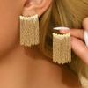 14K Real Gold Electroplated Earrings, High-End Design Circular Arc Fringed Stud Earrings, Fashionable And Exquisite Earrings.