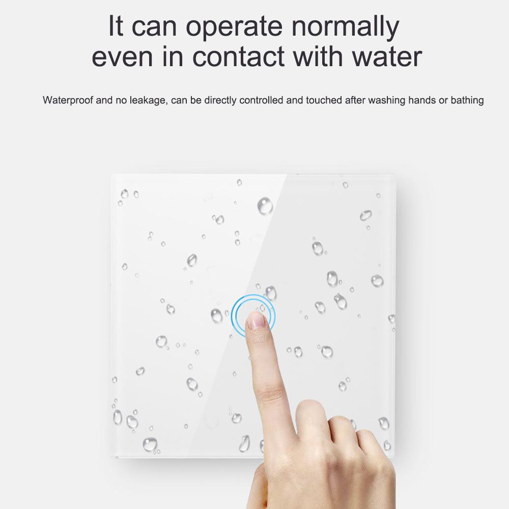 Smart Life APP Switch EU UK On-Off by Tuya App WiFi Smart Touch Screen Wall Switch