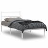 Vidaxl Struttura Letto in Metallo con Testiera, Bianca, 100X190 Cm