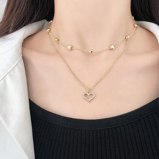 Modish Fashionable Butterfly Crystal Stone Pearl Pendant Necklaces Bold Statement Clavicle Pearl Chain Layered Necklaces Trend Butterfly Collar