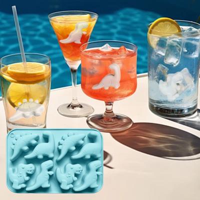 Φόρμα Σιλικόνης Δεινόσαυρος Παγοθήκη Ευέλικτη Φόρμα Φοντάν Σοκολάτας Καραμέλας Μπισκότων Κέικ Κεριού Σαπουνιού Εύκολη Αποδέσμευση Εργαλεία Ζαχαροπλαστικής DIY