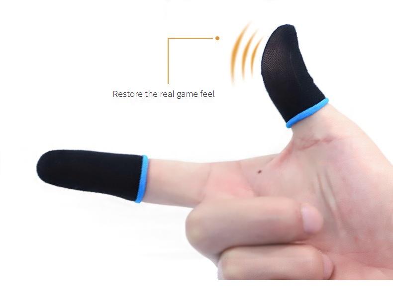 Pár pro PUBG Gaming Návlek na prsty Prodyšné Konečky prstů Odolné proti potu Protiskluzový kryt na konečky prstů Rukavice na palce pro mobilní hru