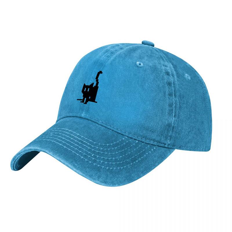 NYC Skyline Silhouette Washed Cotton Baseball Cap Classic Black Adjustable Unisex Streetwear Hat