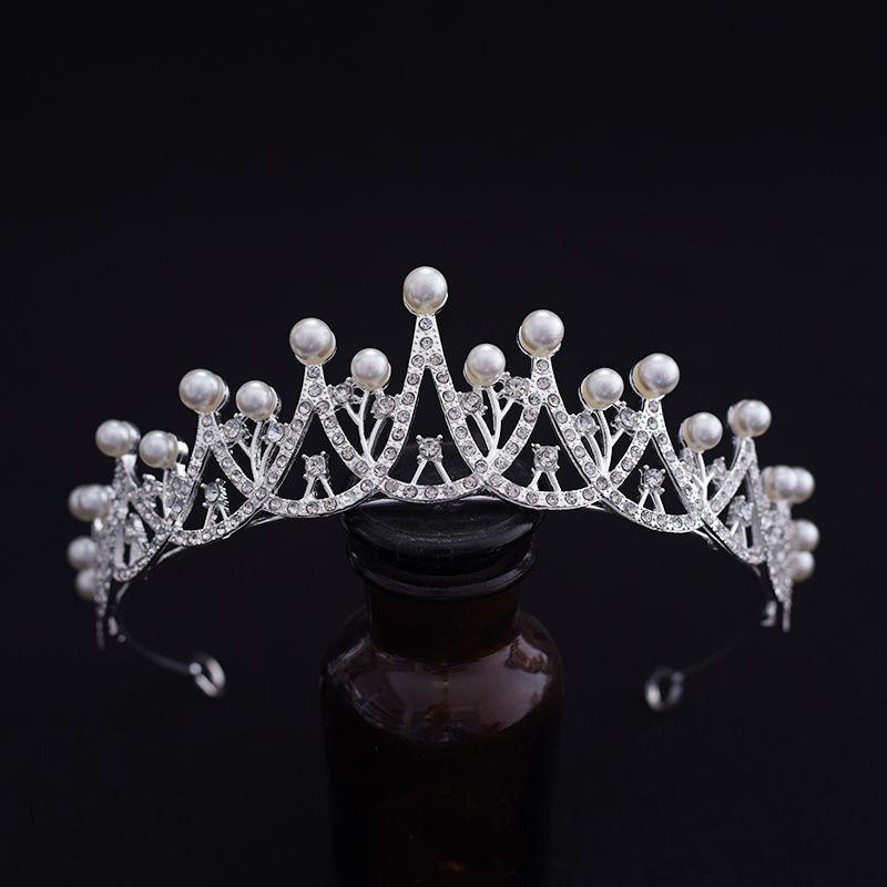 Корона Тиара Детская Принцесса Девочки Корона Кристалл Ободок Девушка Платье Выступление Микрофон Аксессуары для Волос Подиум Головной Убор