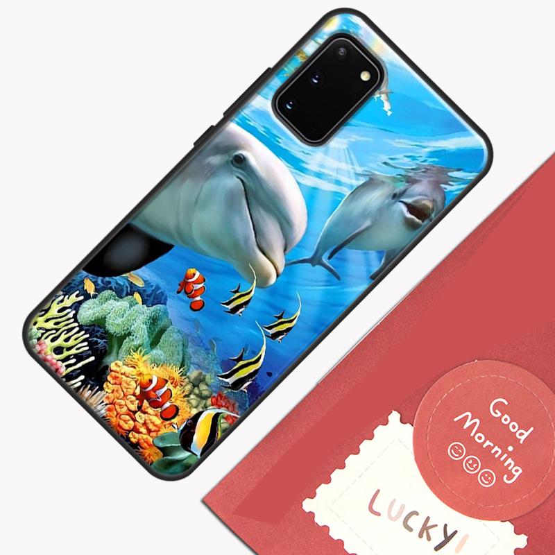

Cute Dolphin Ocean Phone Case For Samsung Galaxy S26 S25 Ultra S20 S21 S22 S23 S24 S10 Plus S25 FE Cover Shell Galaxy S20