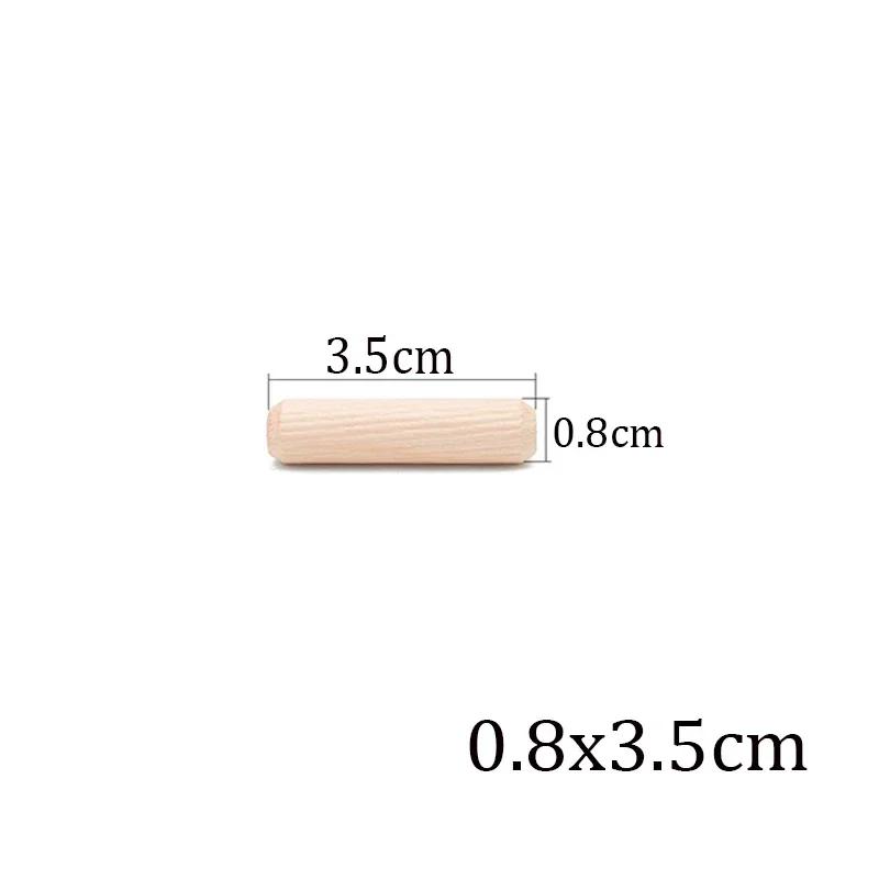 100/50 stücke Holzbearbeitung Dübel Handwerk Dübel Pins Stangen Set Möbel Beschlag Dübel Pin Holz Schrank Schublade Runde Geriffelte Holz
