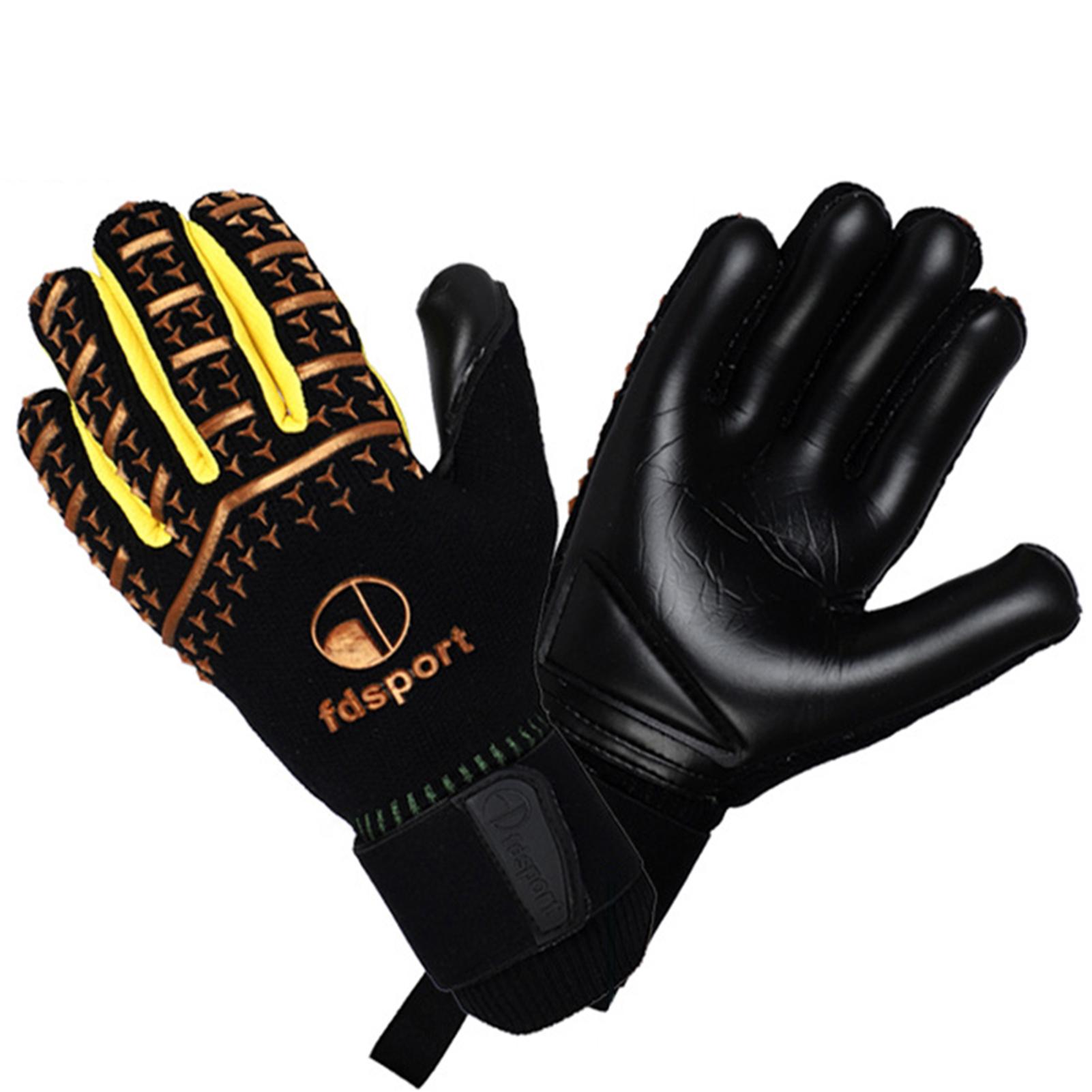 

Футбольные перчатки высшего качества, вратарские перчатки с утолщенной латексной защитой, футбольные перчатки с ремешком на запястье для молодежи и взрослых Size 10