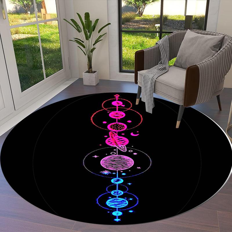 1pc Office Carpet Chair Mats Cosmic Planetary Sequence Perfect for Decorating Office Chairs, Living Rooms, Or Bedrooms